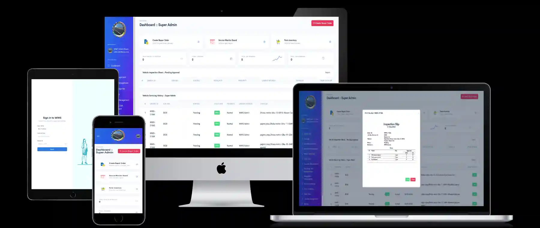 RHDWMS | Workshop Management System
